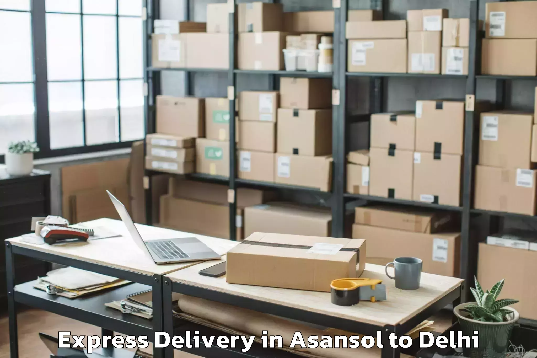 Book Asansol to Naraina Industrial Estate Express Delivery Online